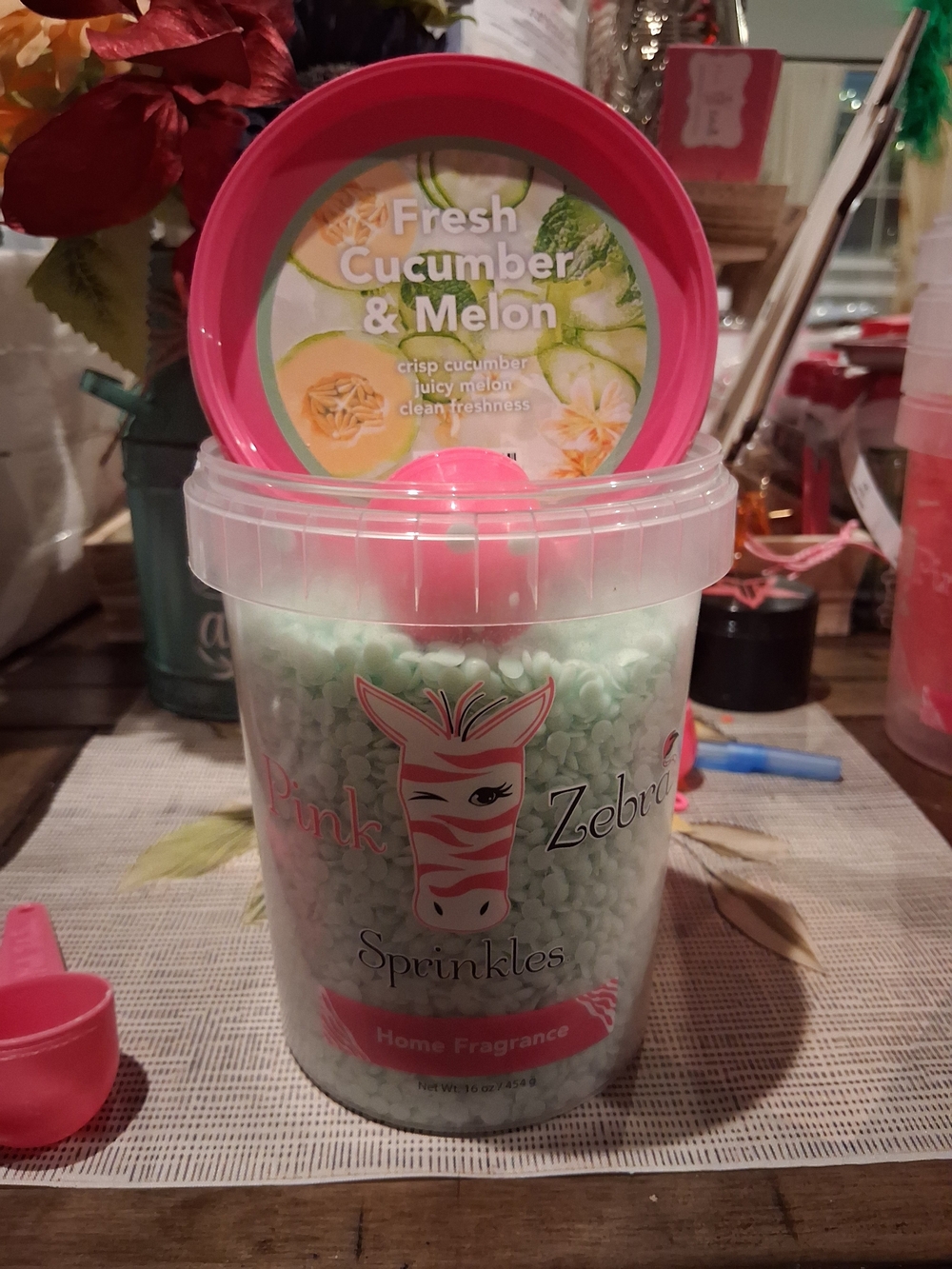 Pink Zebra Fresh Cucumber & Melon Sprinkles - Pink and Green